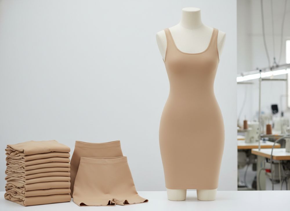 Beige Shapewear Dress Manufacturer UK OEM