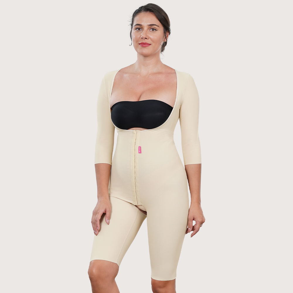 Air-Shape Short-Sleeve Bodysuitsuit with Reinforced Panels