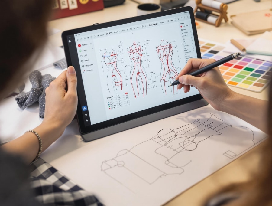CAD development of a shapewear construction
